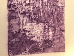 Rare Original Published Book Art Painting Steven Stroud Train
