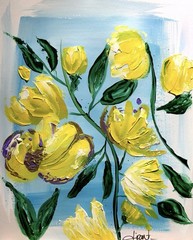 Original Art Floral 11×14 Paper Fine Art Expressionism Fine Art Home Decor