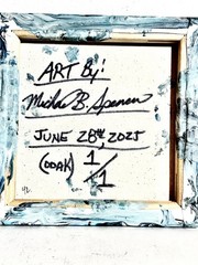 Original Acrylic 8″x8″ Canvas Art OOAK (One of a Kind) Auto, Date, Numbered 1/1