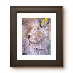 Cat Closeup Modern Expressionist Original Abstract Canvas 11×14 Painting