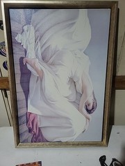 Sleeping Woman On Love Seat Vinyl Wall art 26 1/2 X38 1/2 By 2 Inches Deep