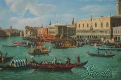 F69594: GOUINDA Italian Venice Scene Oil Painting On Canvas