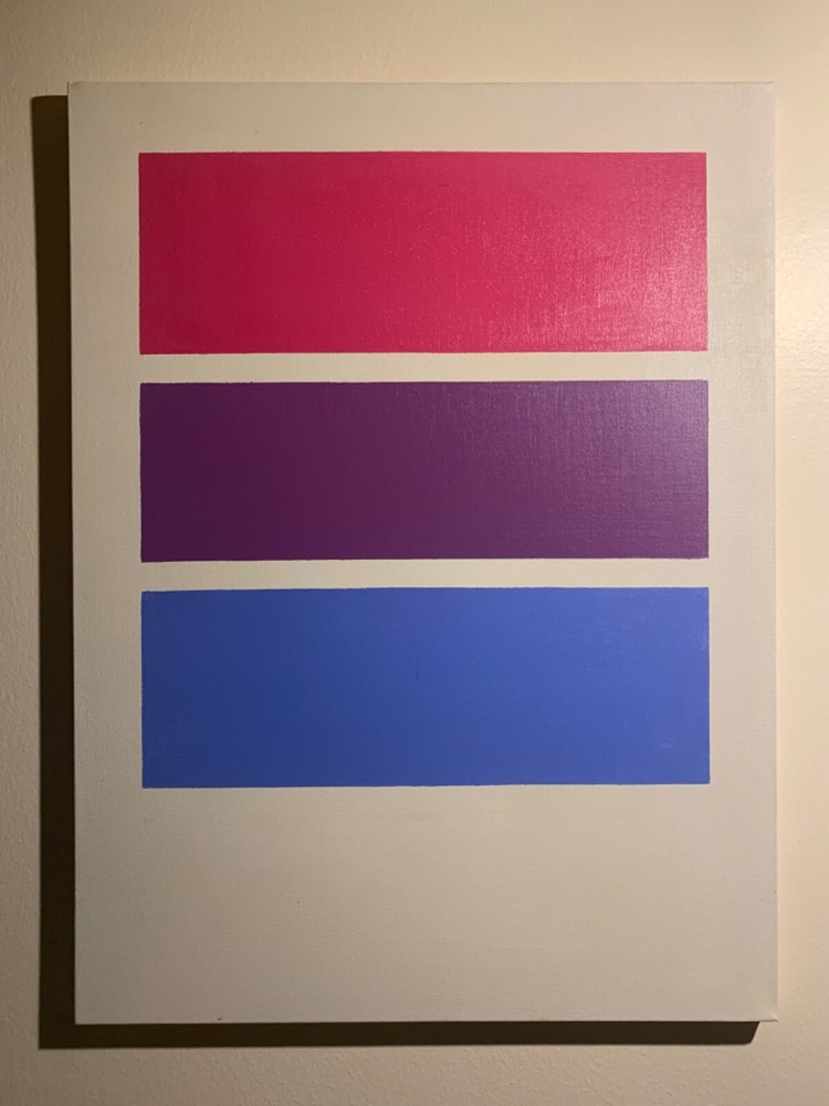 LGBTQ Pride Colors hand painted canvas wall art