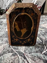 Antique Beatrice D’este Rare One Bookend Made Of Copper/ Wood Estate Find