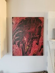Original Acrylic Pour Painting Abstract Art signed canvas