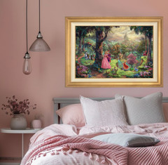 Thomas Kinkade Sleeping Beauty 18x 27 Publisher Proof M/H Oil on Canvas