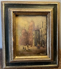VINTAGE SIGNED MINIATURE ORIGINAL OIL PAINTING