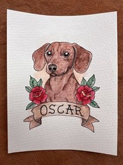 Small Watercolor Custom Pet Portraits From Your Own Photos, Any Breed Pet