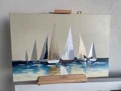 Sailboats on calm sea