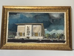 Millard Sheets Painting Architecture Architectural Mid Century Masonic Temple