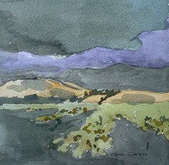 New Zealand, Burkes Pass / 9″ x 12″ / orig. W/C / Mimi Davis