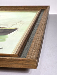 Original Reproduction of Norman Rockwell’s Gone Fishing VTG Framed Oil on Canvas