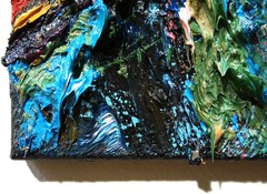 24×18″ MODERN ORIGINAL OIL█PAINTING█VINTAGE IMPRESSIONIST█ART SIGNED ABSTRACT A