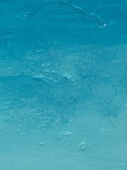 Blue Abstract Seascape Original Painting Signed 9×12 on Cotton Paper