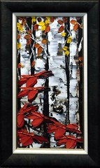 Maya Eventov Flower Acrylic Canvas with ADL090915-08beautiful Custom Framed Art