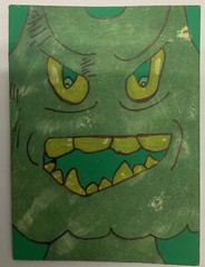 Thingiez ACEO original art card 1 of a kind 2.5 „x 3.5“ Folk Nightmare Art Work
