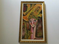 RICARDO MAYA PAINTING NICARAGUA RARE SURREALISM ABSTRACT CUBIST CUBISM MODERNISM