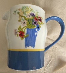 Flowers Bird Blue Pitcher Swedish Steninge slott Abondance Rare !Ferdinand Finne