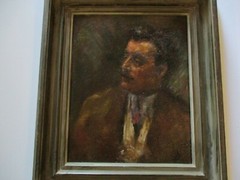MYSTERY MASTERFUL OIL PAINTING IMPRESSIONISM MAN MALE MODEL SIGNED W INITIALS