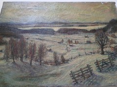 LENNART FOLIN (1913-1977) SWEDISH CANADIAN IMPRESSIONIST LANDSCAPE OIL PAINTING
