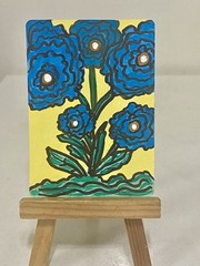 Flowers. Original ACEO Art Card