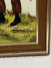 Mid Century Vtg Signed Lola Cabot Amish Boy Art Print Turner Wall Art 27” X 11”