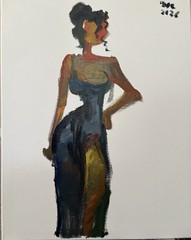 Oil Painting Portrait Girl Fashion Boudoir 16″x20″ Canvas Original Signed BVC