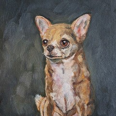 Original Oil Painting Pet Portrait 10×8 Inches, Cute Chihuahua