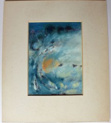 Birol Kutadgu, Turkish artist. Composition, mixed media. c1985