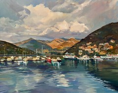 Whispers of Como – Italian Landscape Oil Painting, Ready to Hang