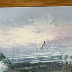 Vintage Seascape Oil Painting Signed Lighthouse Beach Waves Coastal Art