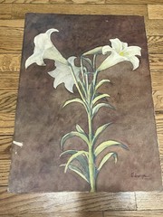 Antique Watercolor Painting on Paper 1931 Brazilian Artist Edwiges Jacobusich
