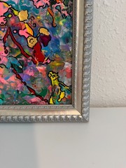 Serg Graff „Whose Tracks“ Abstract Painting Framed Outsider Art COA