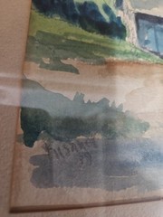Original Watercolor KISHNER from Wisconsin 1939 Signed (Water Damage)