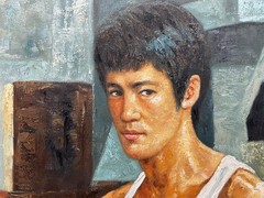 BRUCE LEE Painting, Return of The Dragon – Kung Fu Art – Chuck Norris