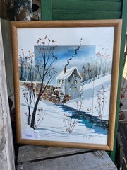 Original George Sperl Munster Indiana Art Artist Painting Watercolor 16×20 Mill