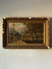 COURTNEY LUTHER MILES ANTIQUE CALIFORNIA PLEIN AIR LANDSCAPE OIL PAINTING OLD