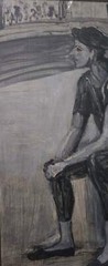 Bull Fighter – Jared Fitzgerald. Tempera on Gessoed Linen