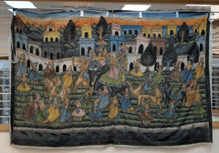 Original Mughal Painting from India Ceremonial Parade (55 in High X 84in Wide)