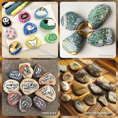 25Pcs River Rocks for Painting, 2-3 Inch Flat Smooth Rocks to Paint, Natural Cra