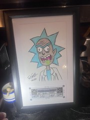 Rick Sanchez By Frank Forte Rick & Morty Original Art Marker Drawing Framed