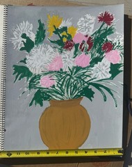 Mid century Album Floral Vibrant Still Life Bouquets Austrian