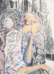 9 inch x 12 inch – Mixed Media Drawing – NO FRAME by A. Avila