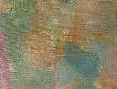 EXCEPTIONAL c. 1910 Carl Schmitz-Pleis Neo-Impressionist Florence Landscape Oil
