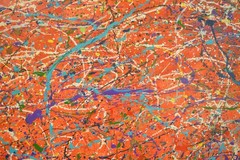 Jackson Pollock Style Giant Canvas Painting 84”X62” (7 Foot) Abstract Modern XL