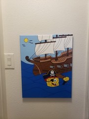 Spongebob Pirate Painting