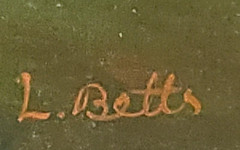 Painting of Audience at a Puppet Show Signed L. Betts
