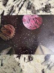 A Spray Painted Artwork On A 5 “x 7” 5mm