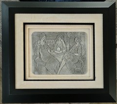 Itzchak Tarkay Limited Edition Aluminum Art Relief Rare Work Listed Artist