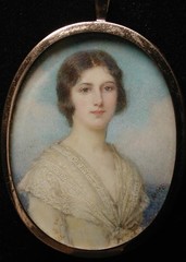 Portrait Miniature Of Florence Newman By R.M. Emslie, C. Early 20th C.